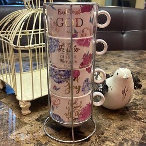 Floral Christian coffee cup collection